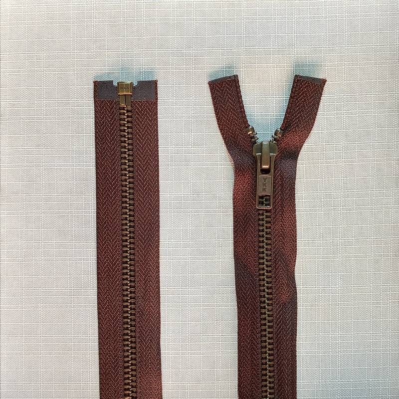 93180 : Zip Type 5 O/E 75cm Metal - Ant Brass